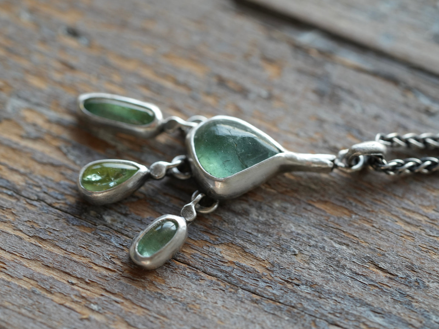 Blue-green tourmaline hope pendant