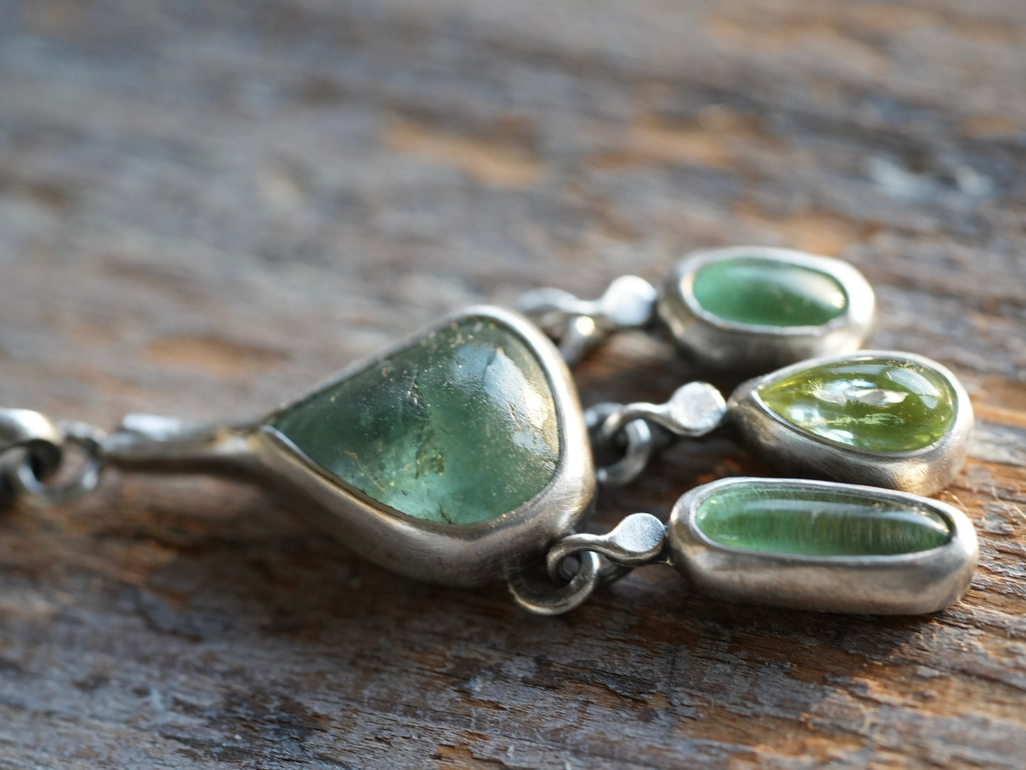 Blue-green tourmaline hope pendant