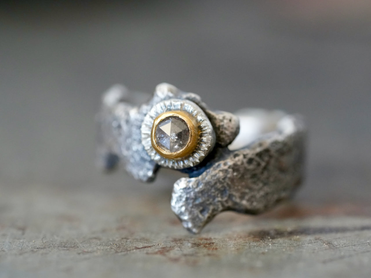Wild diamond ring, size 7.25