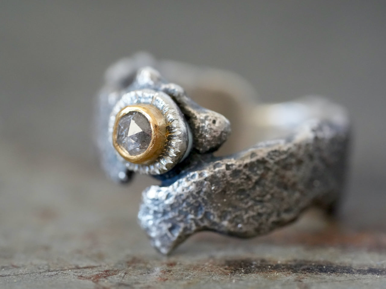 Wild diamond ring, size 7.25