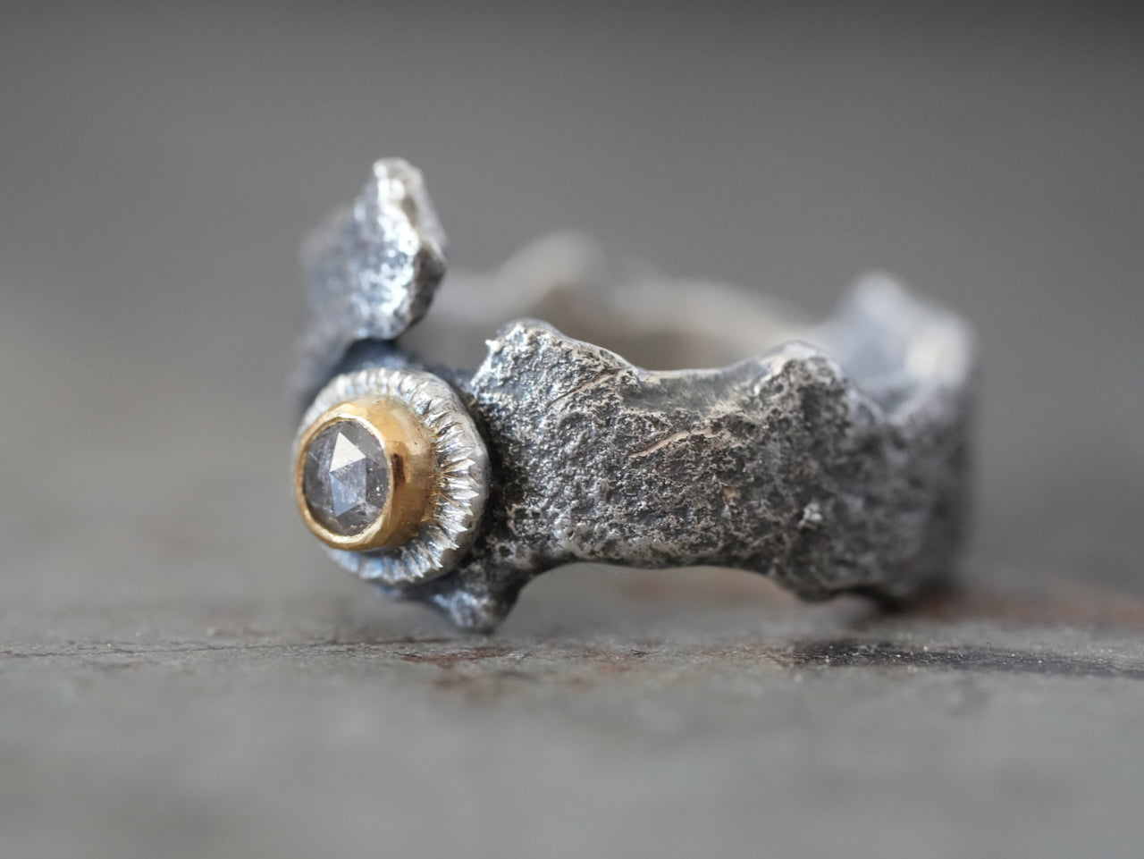 Wild diamond ring, size 7.25