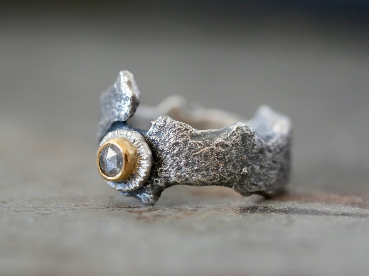 Wild diamond ring, size 7.25