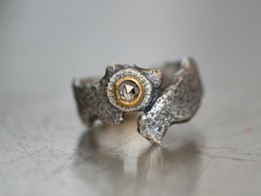 Wild diamond ring, size 7.25