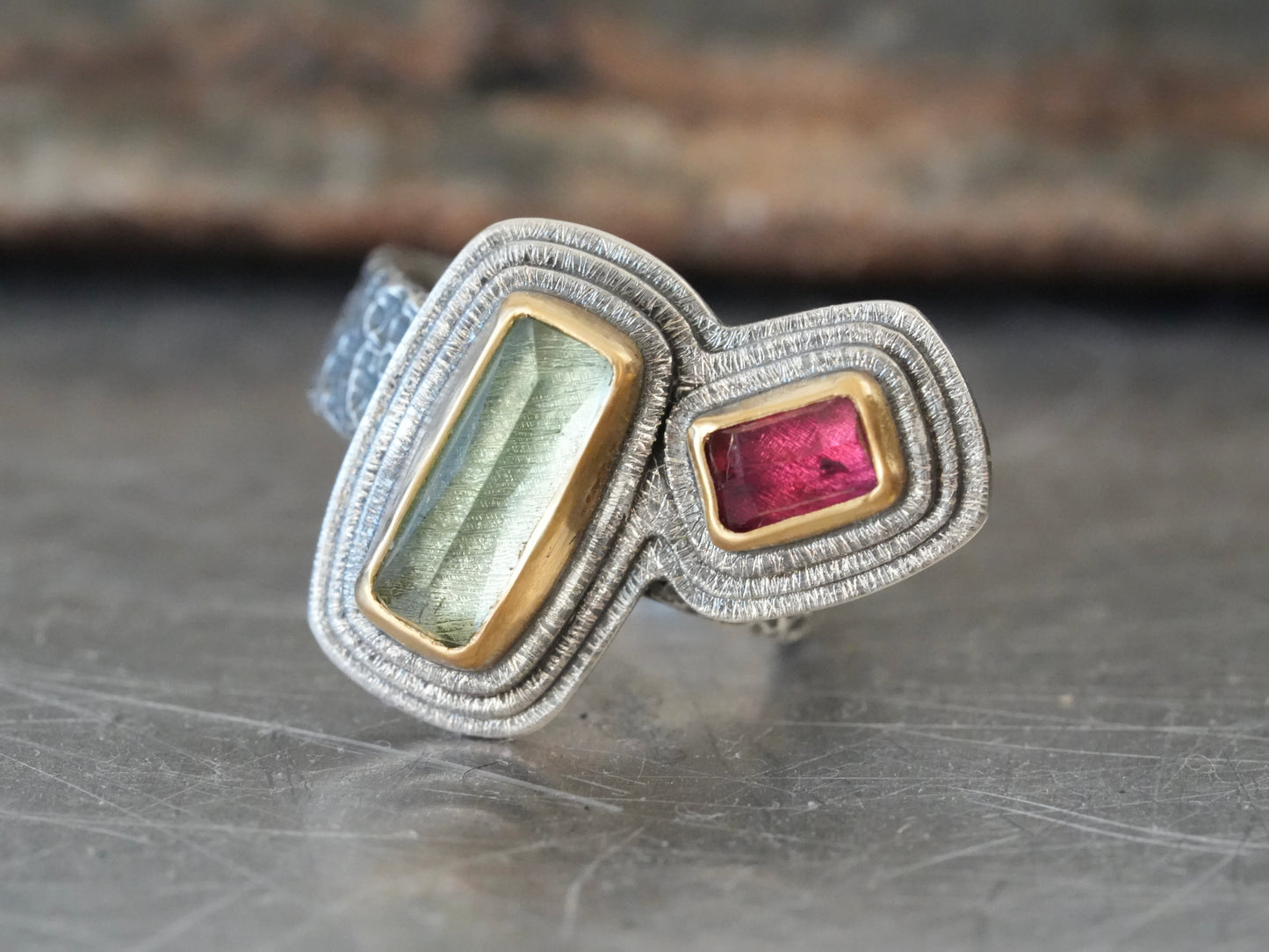 One-of-a-Kind Tourmaline Statement Ring size 7.5