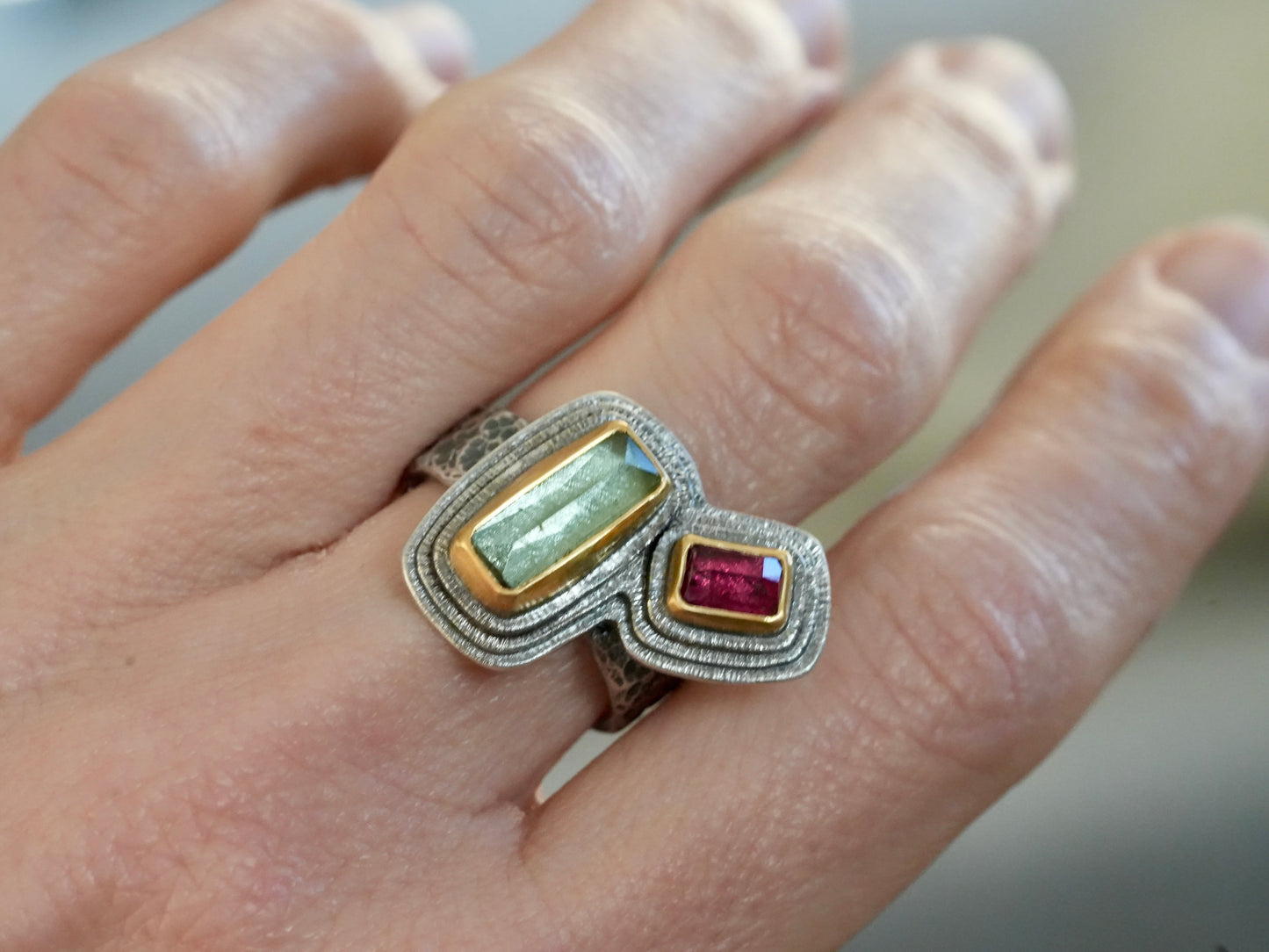 One-of-a-Kind Tourmaline Statement Ring size 7.5