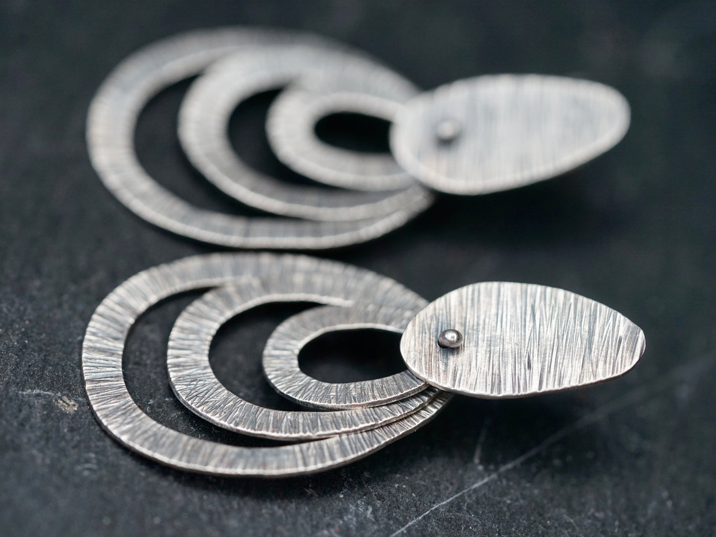 Dangly moving sterling silver drop earrings