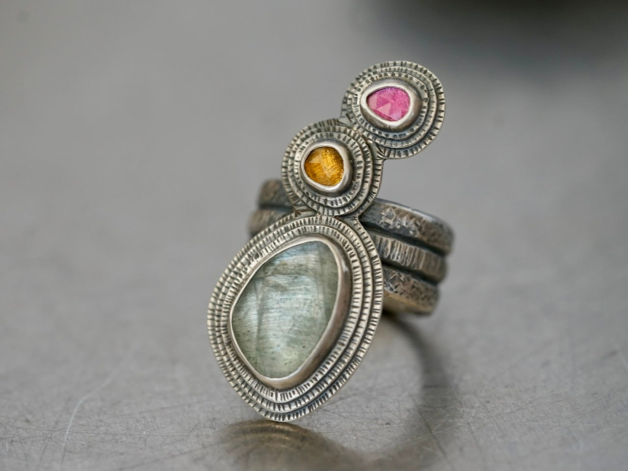 Exquisite tourmaline statement ring, size 9