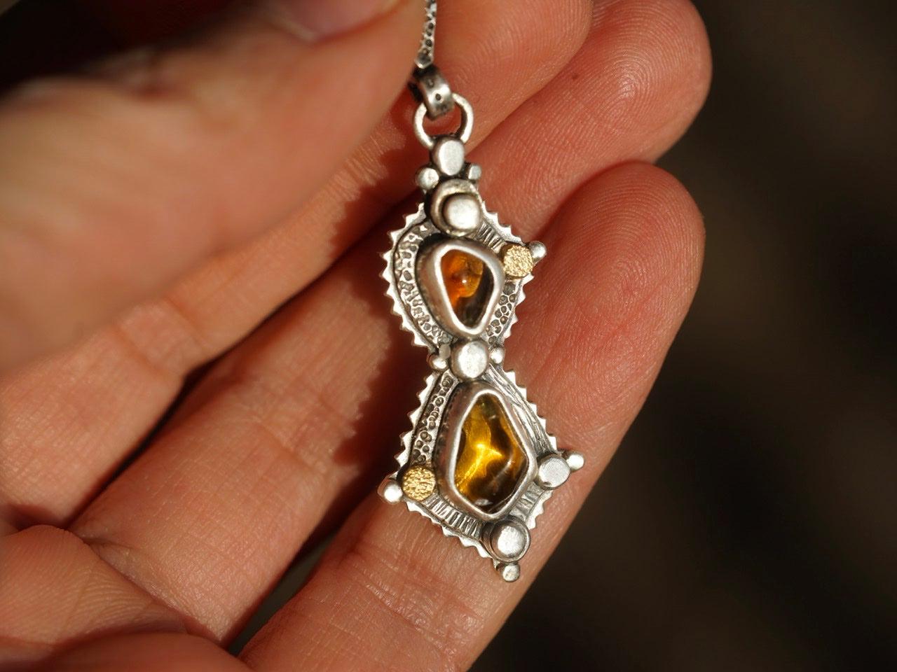 Honey and molasses pendant