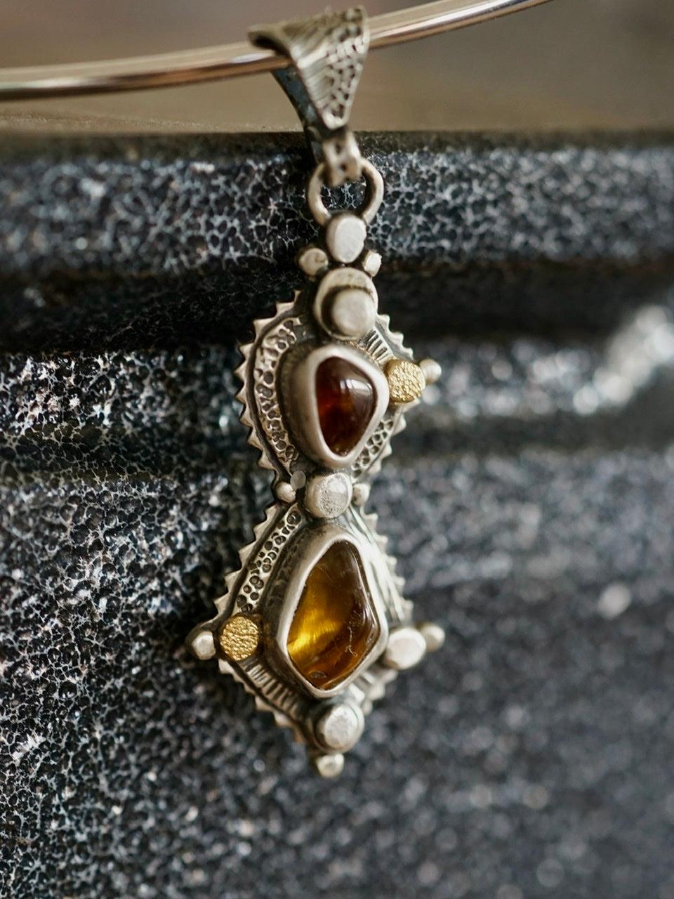 Honey and molasses pendant