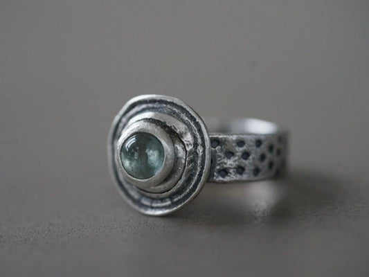 Aquamarine statement ring, US size 7