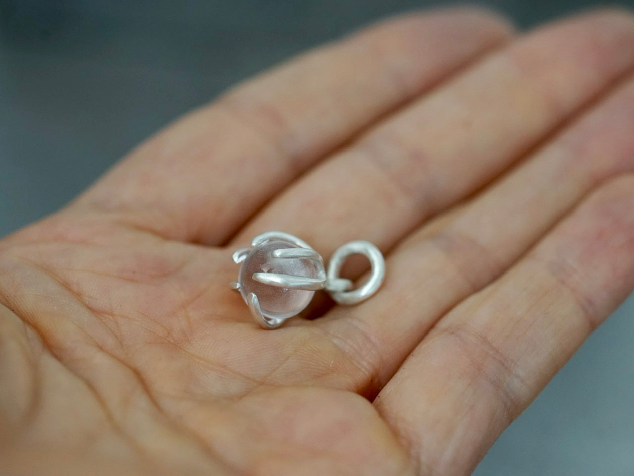 Crystal globe pendant small