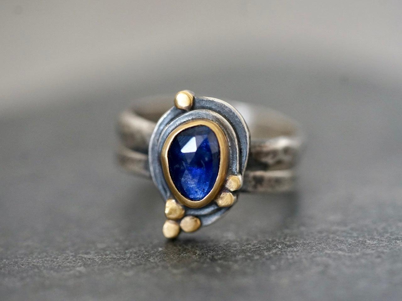 Royal blue sapphire ring size 7