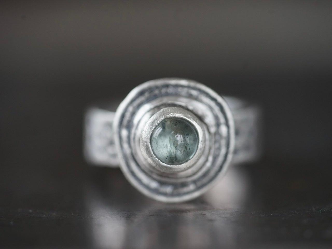Aquamarine statement ring, US size 7