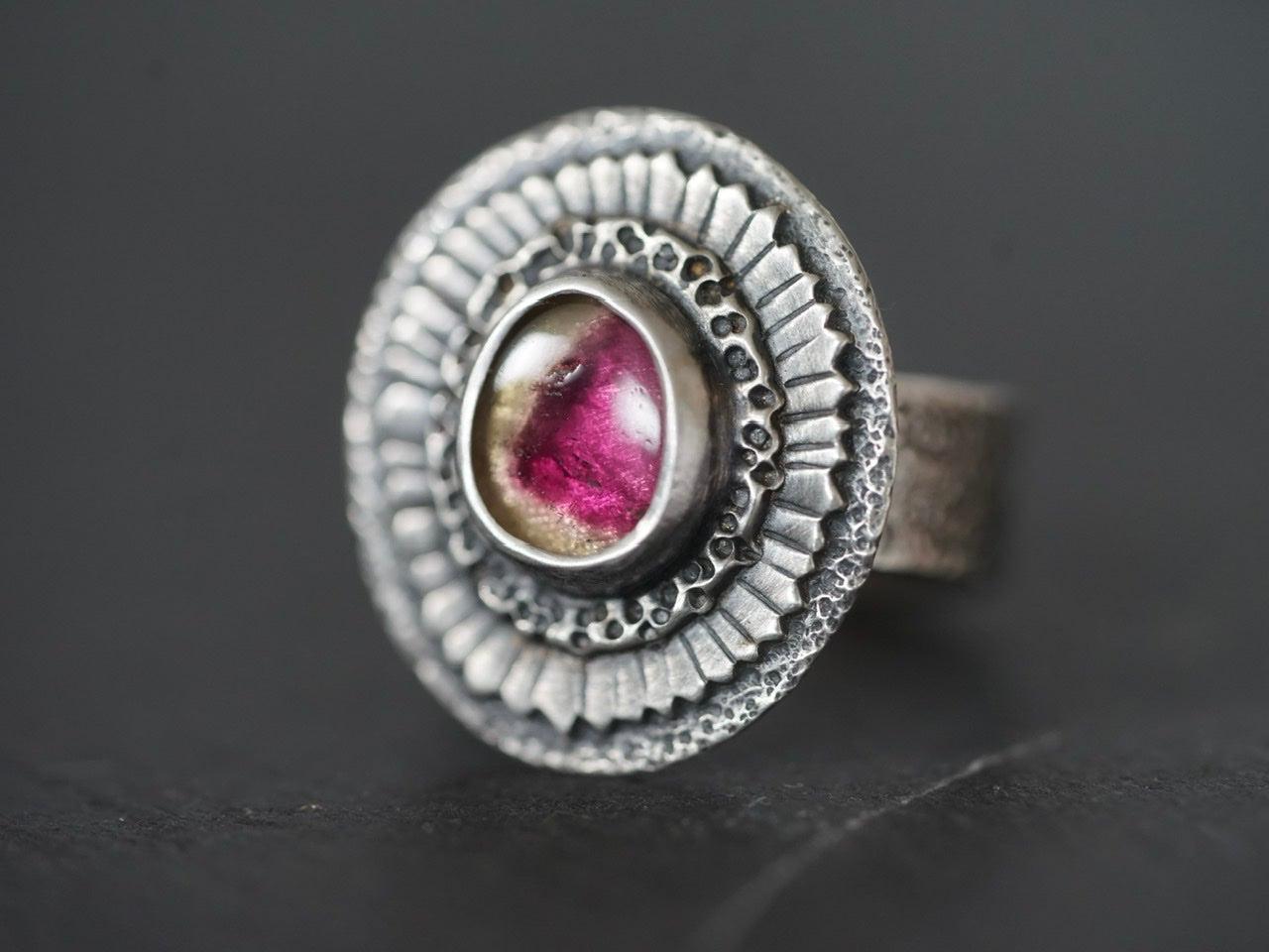 Tourmaline flower ring, size 7