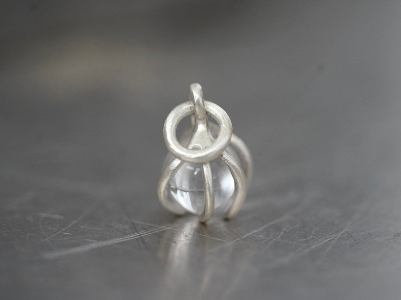 Crystal globe pendant small