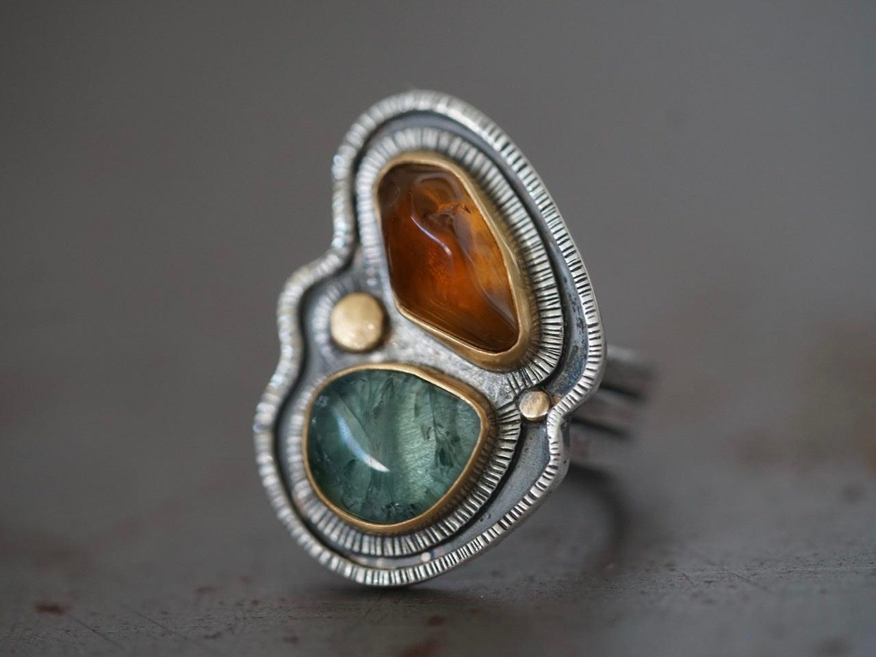 RESERVED for Catia, custom made tourmaline ring and earring