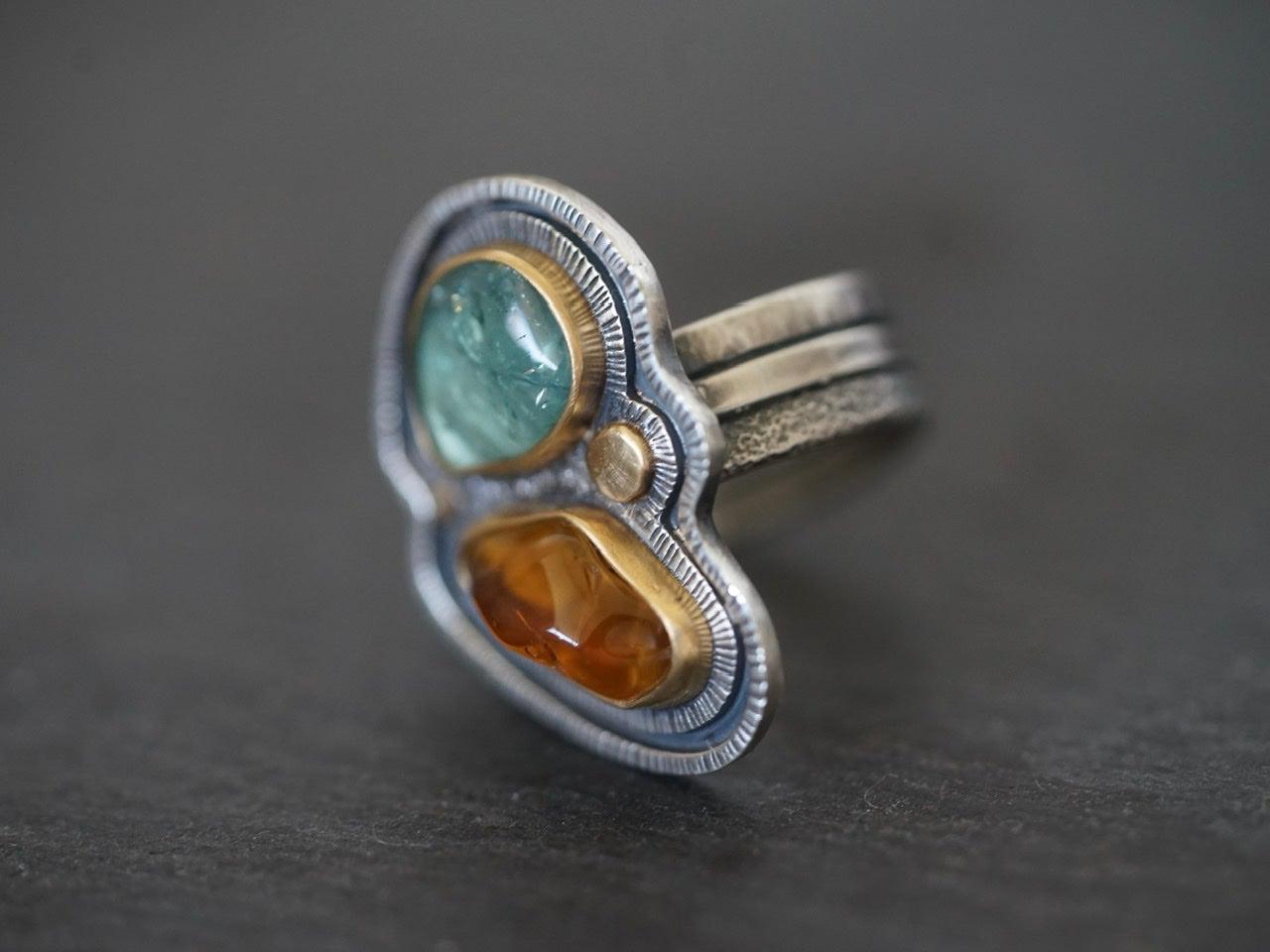 RESERVED for Catia, custom made tourmaline ring and earring