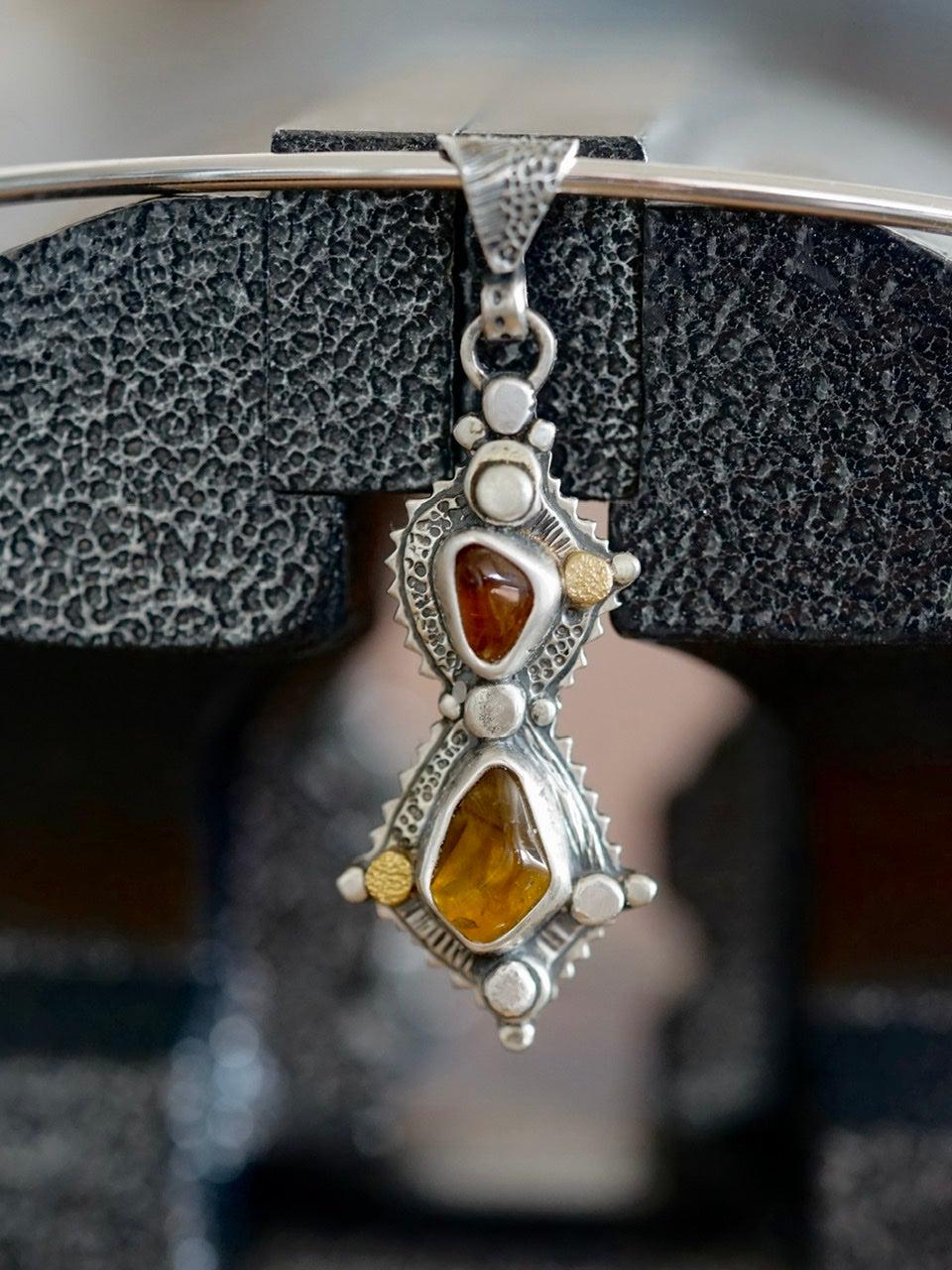 Honey and molasses pendant