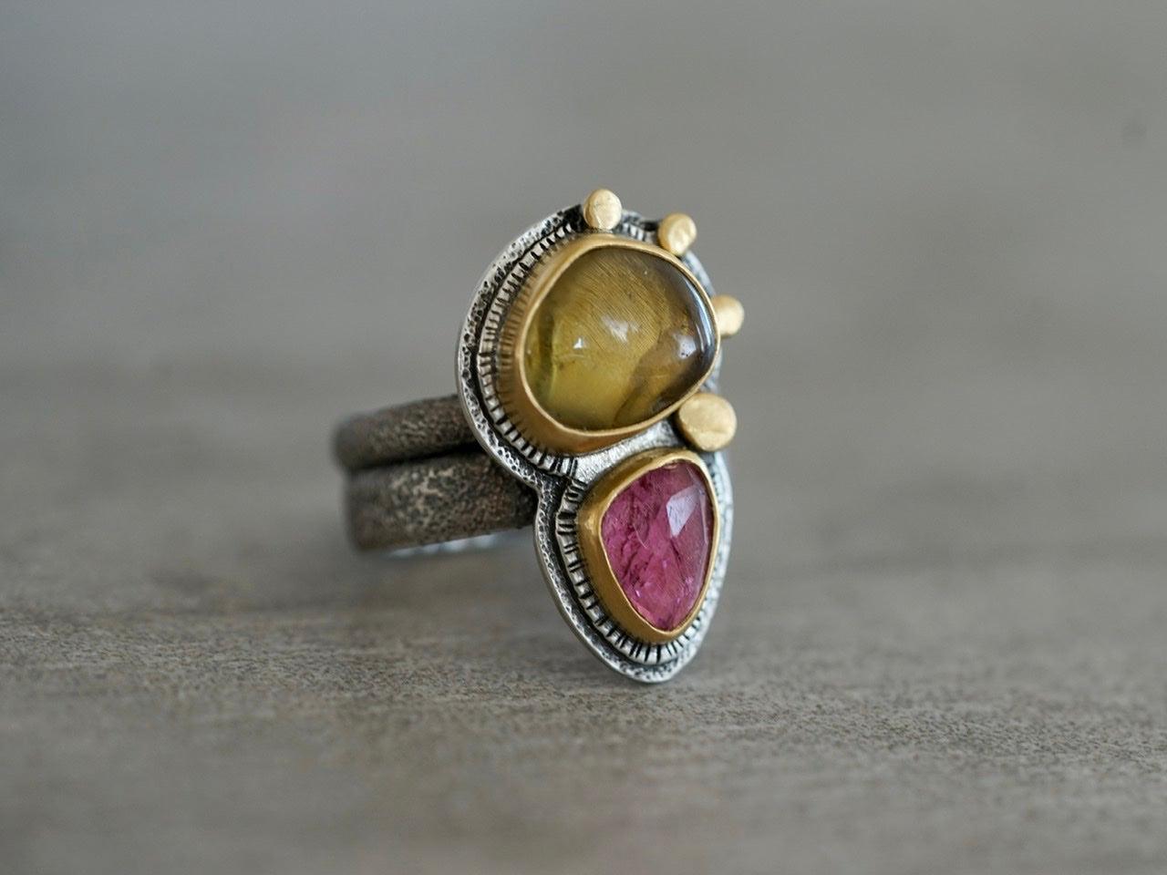 Unique tourmaline ring, size 6.5