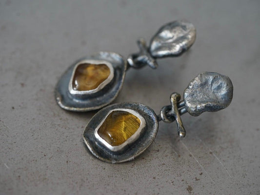 Melted series, tourmaline earrings