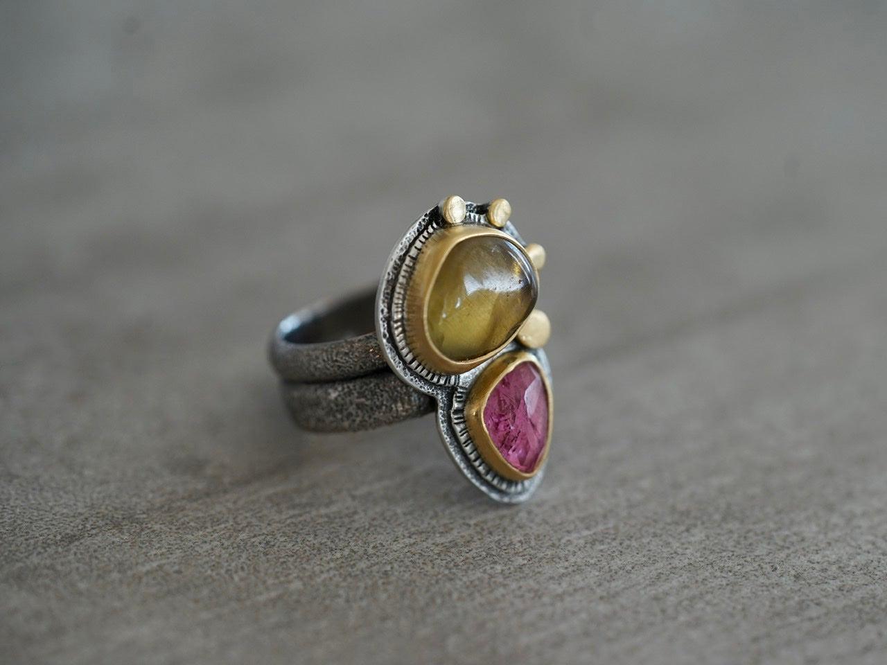 Unique tourmaline ring, size 6.5