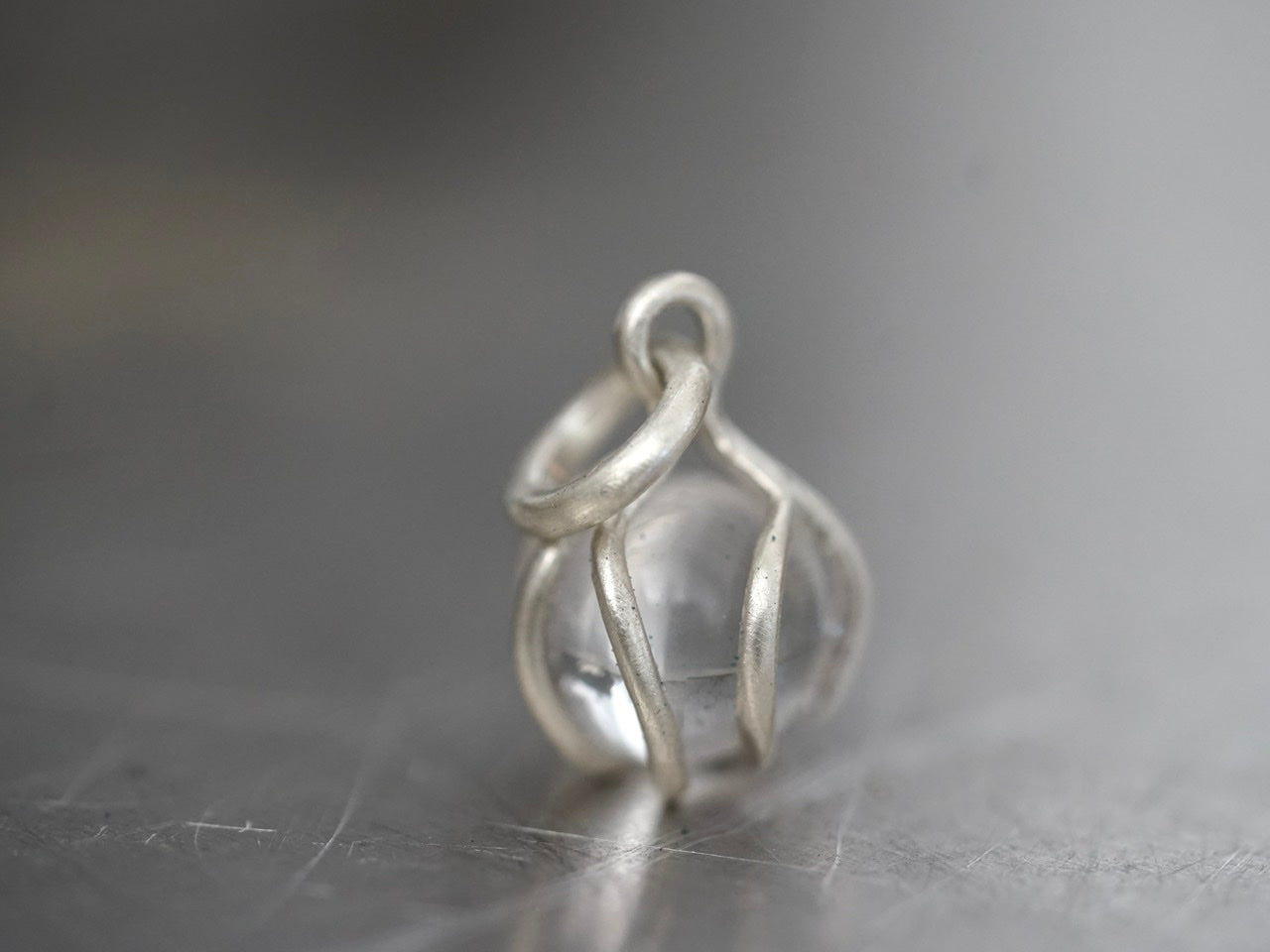 Crystal globe pendant small