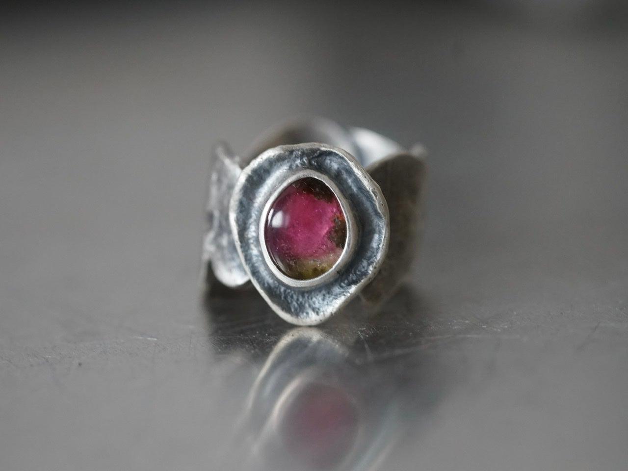 Tourmaline petal ring size 6.5