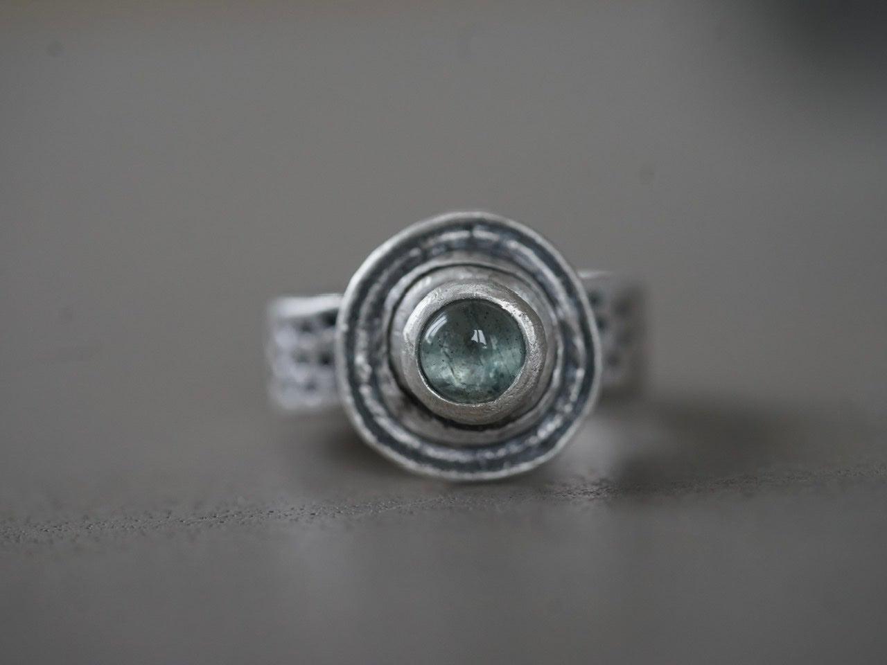Aquamarine statement ring, US size 7