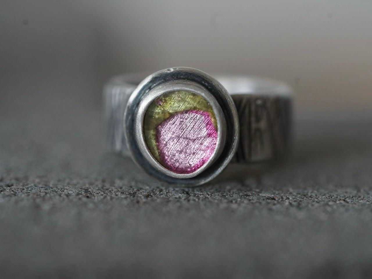 Tulip tourmaline ring size 7.75