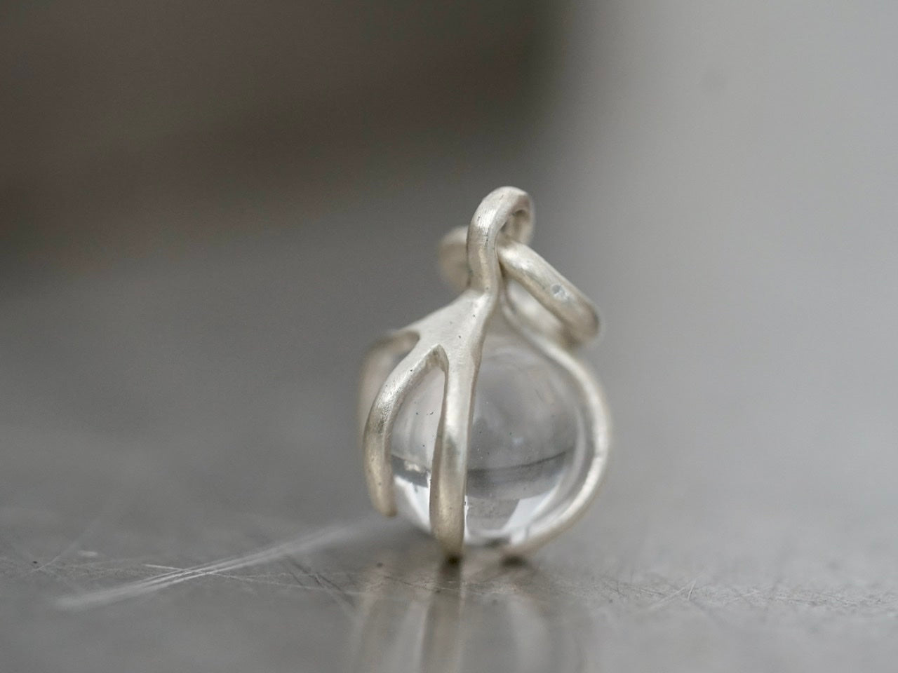 Crystal globe pendant small