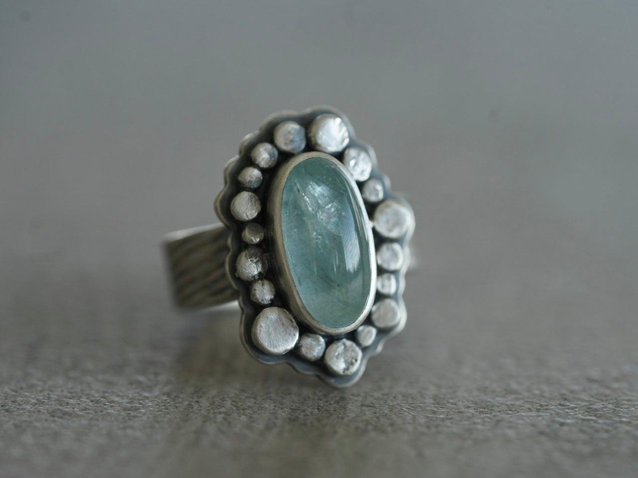 Aquamarine statement ring, size 6, little sister
