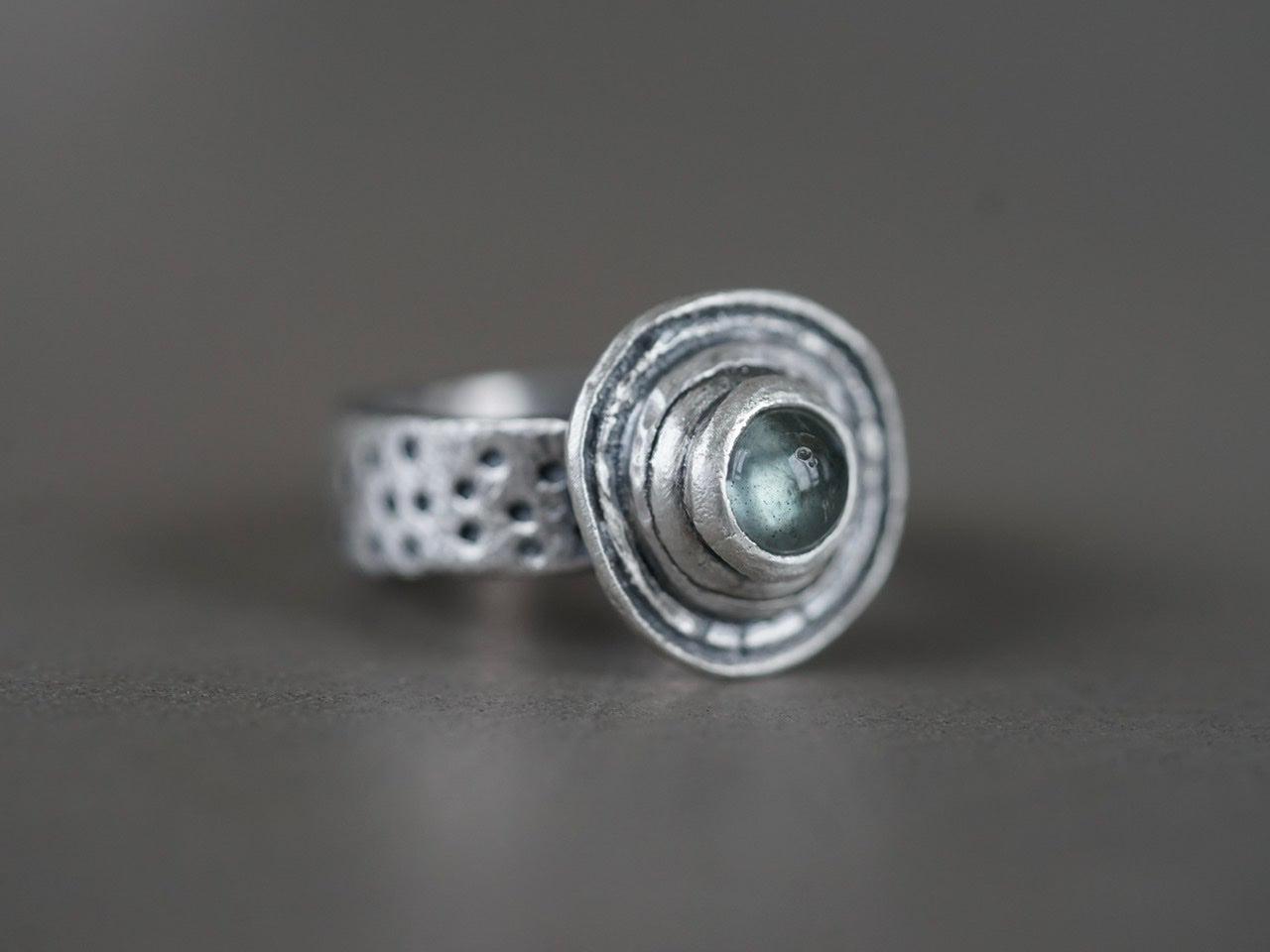 Aquamarine statement ring, US size 7