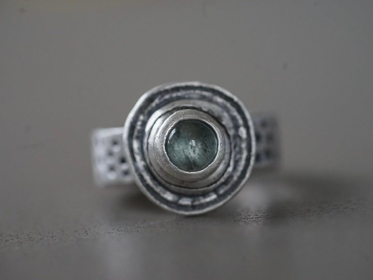 Aquamarine statement ring, US size 7