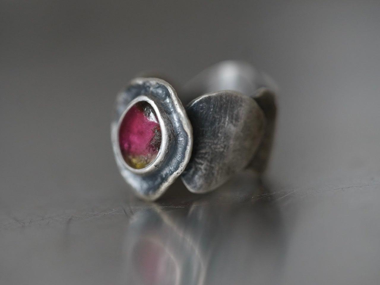 Tourmaline petal ring size 6.5