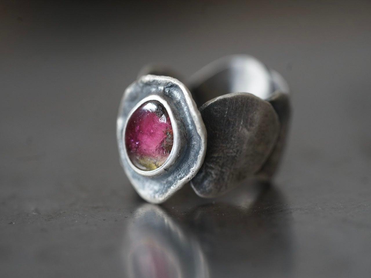 Tourmaline petal ring size 6.5