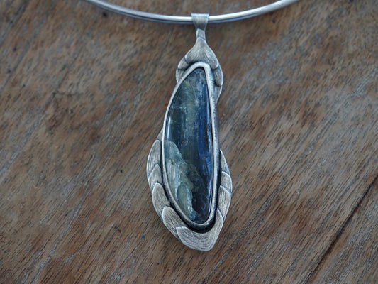 Kyanite layered statement pendant