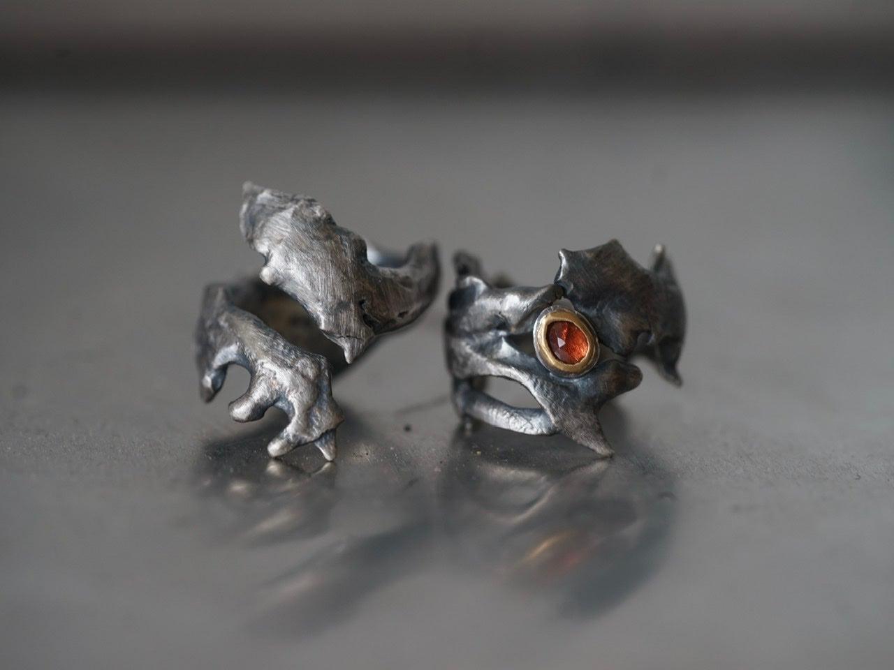 RESERVED for ZOE, dragon eye rings, size 8 & 9