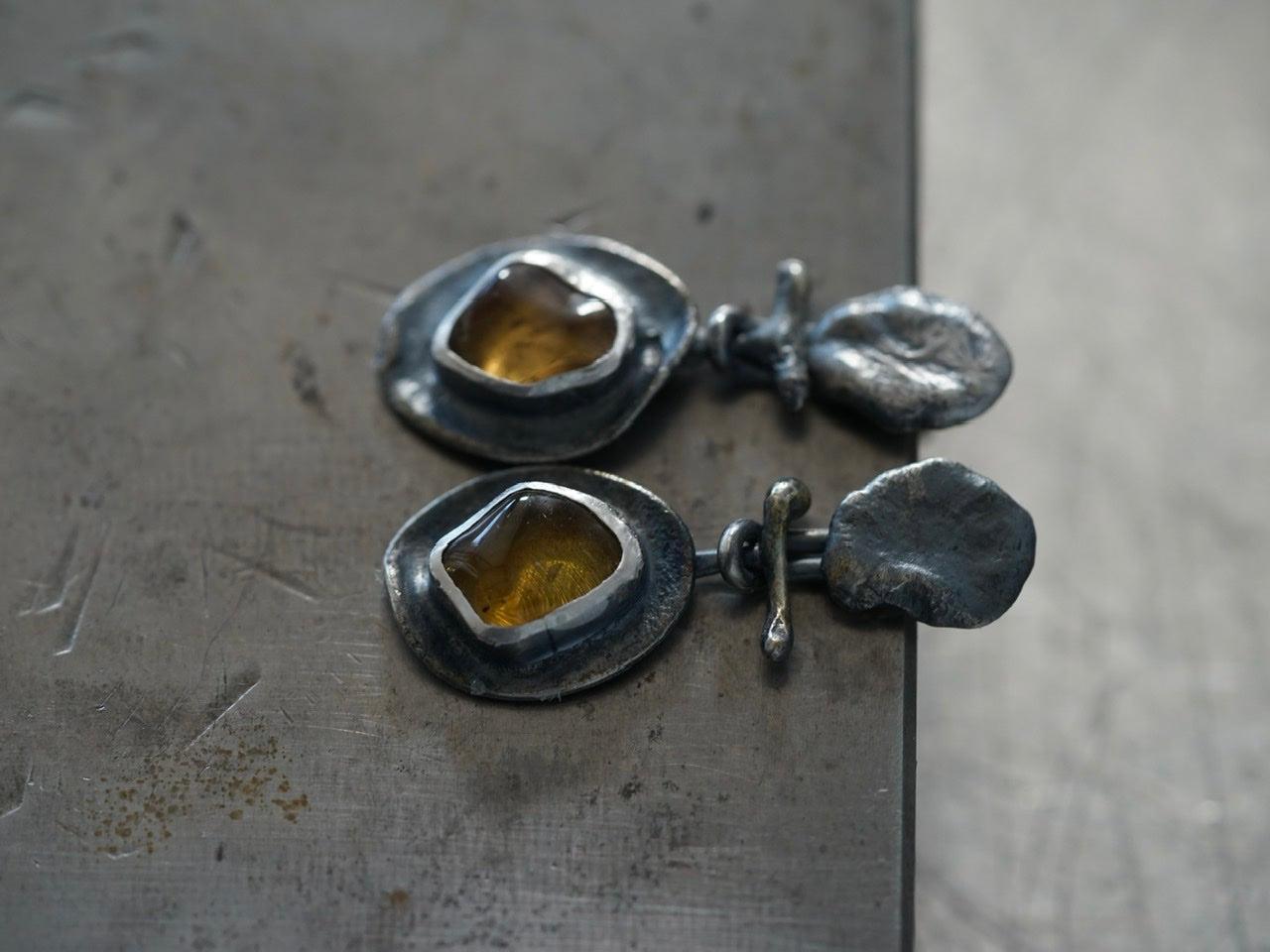 Melted series, tourmaline earrings