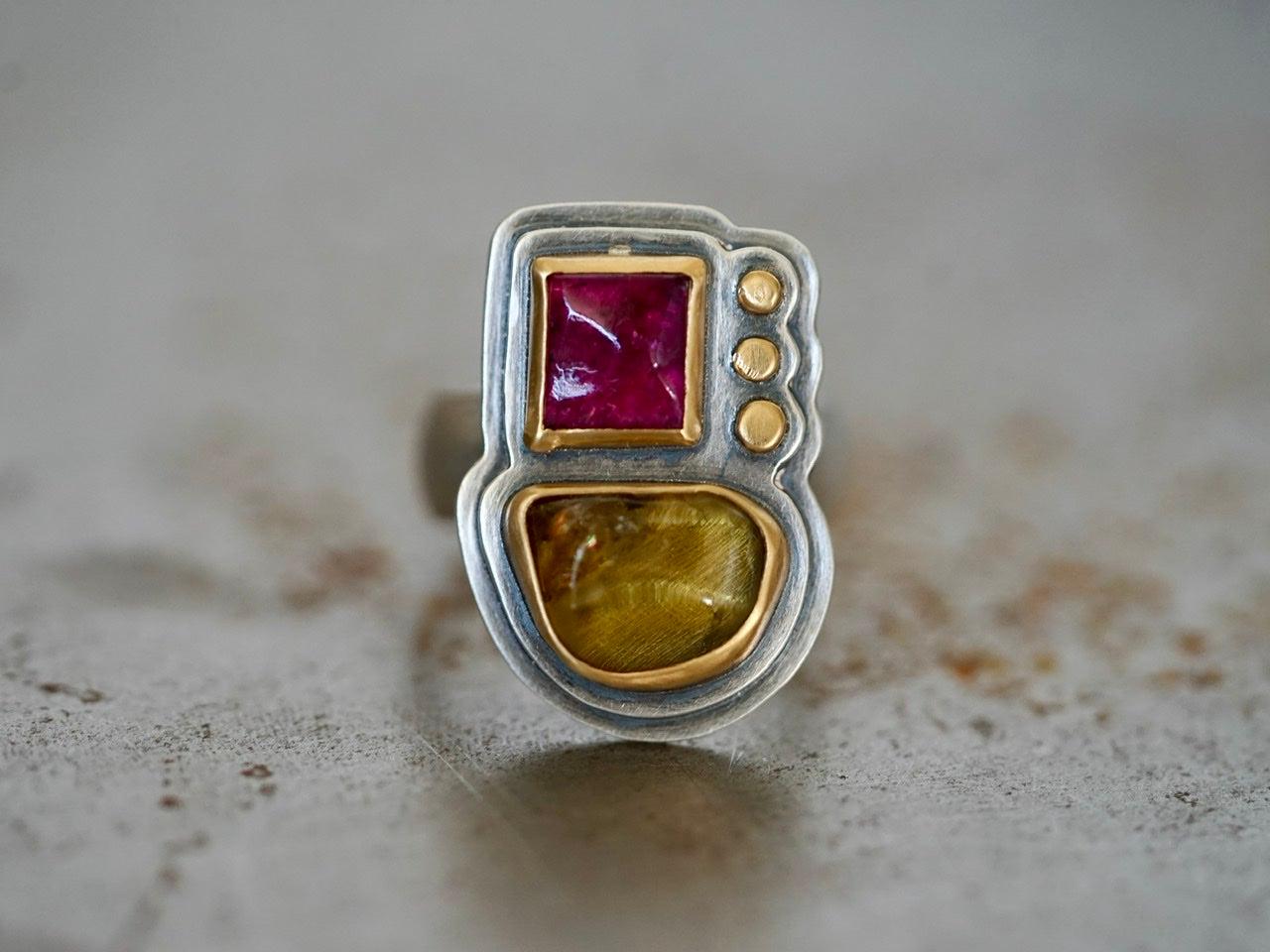 RESERVED for Catia, tourmaline ring , size 6.25
