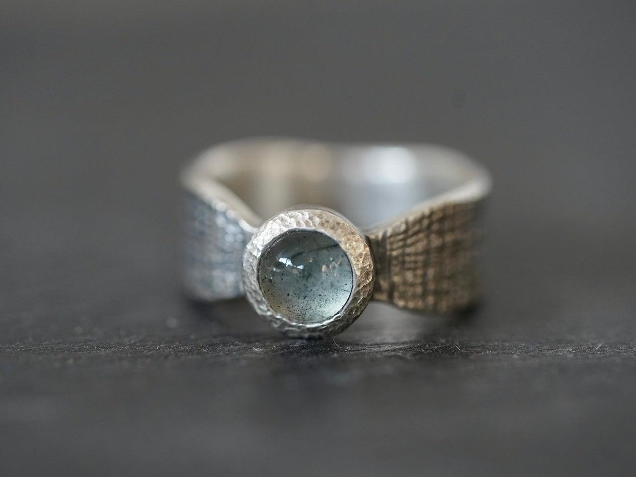 Aquamarine statement ring size 6.25
