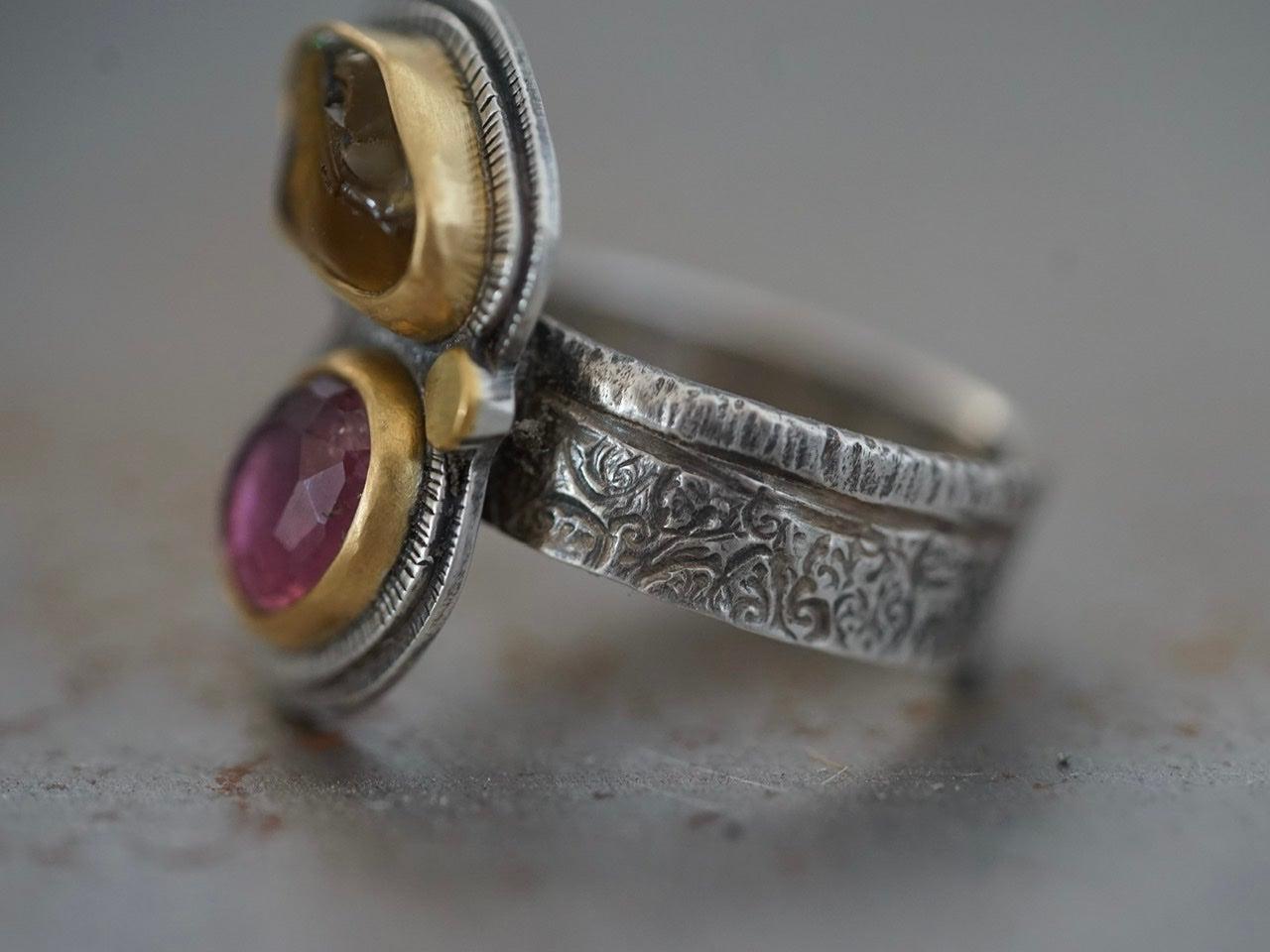 RESERVED FOR YVONNE, unique tourmaline ring, size 8.75