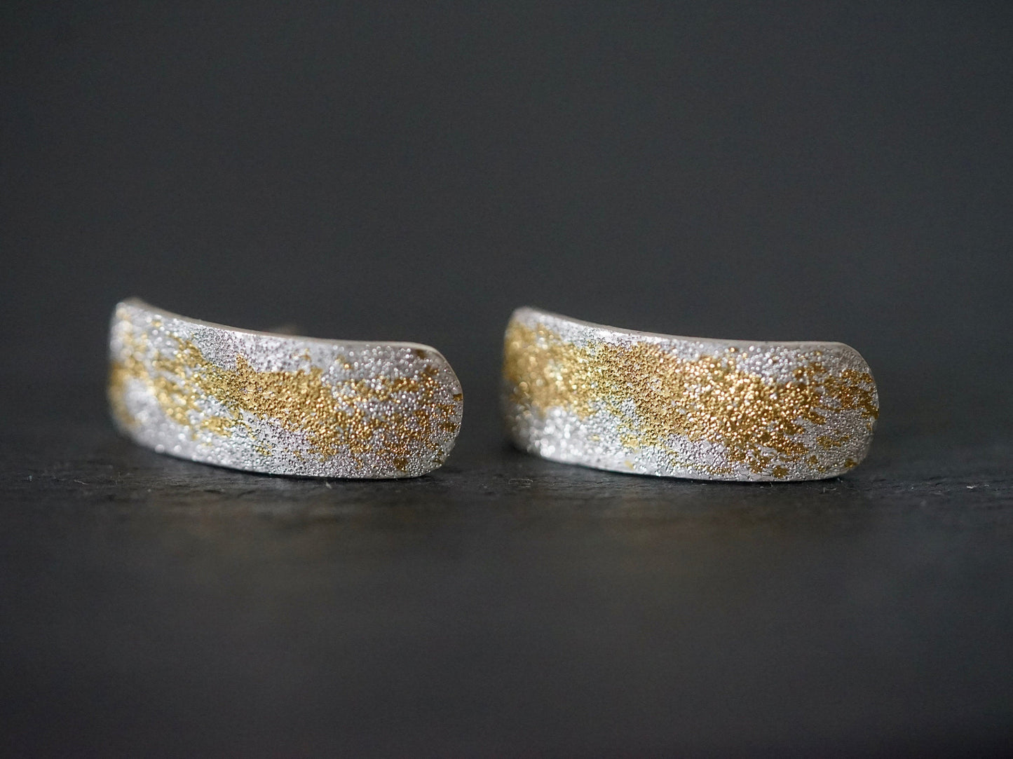Reserved for Marlen 24K Gold and silver sparkly post earrings