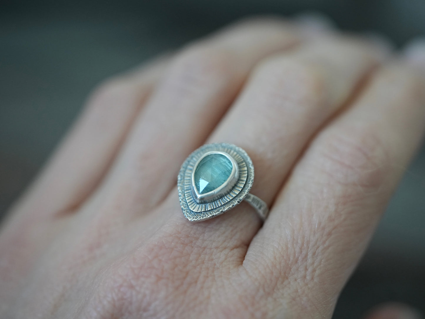 Blue kyanite ring, size 7.5