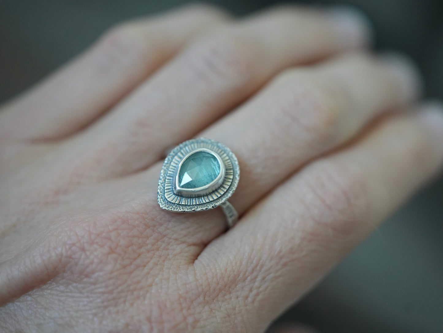 Blue kyanite ring, size 7.5