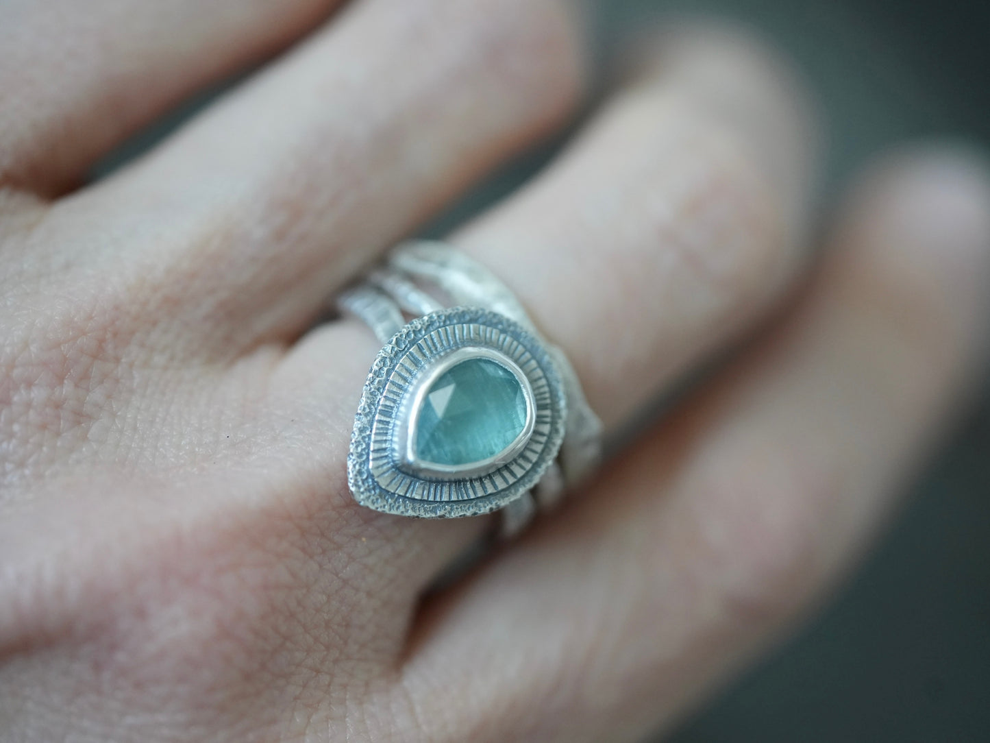 Blue kyanite ring, size 7.5