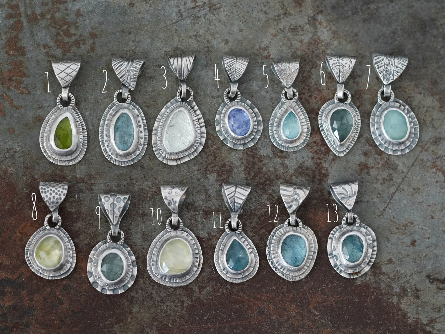 sterling silver & gemstone charm collection