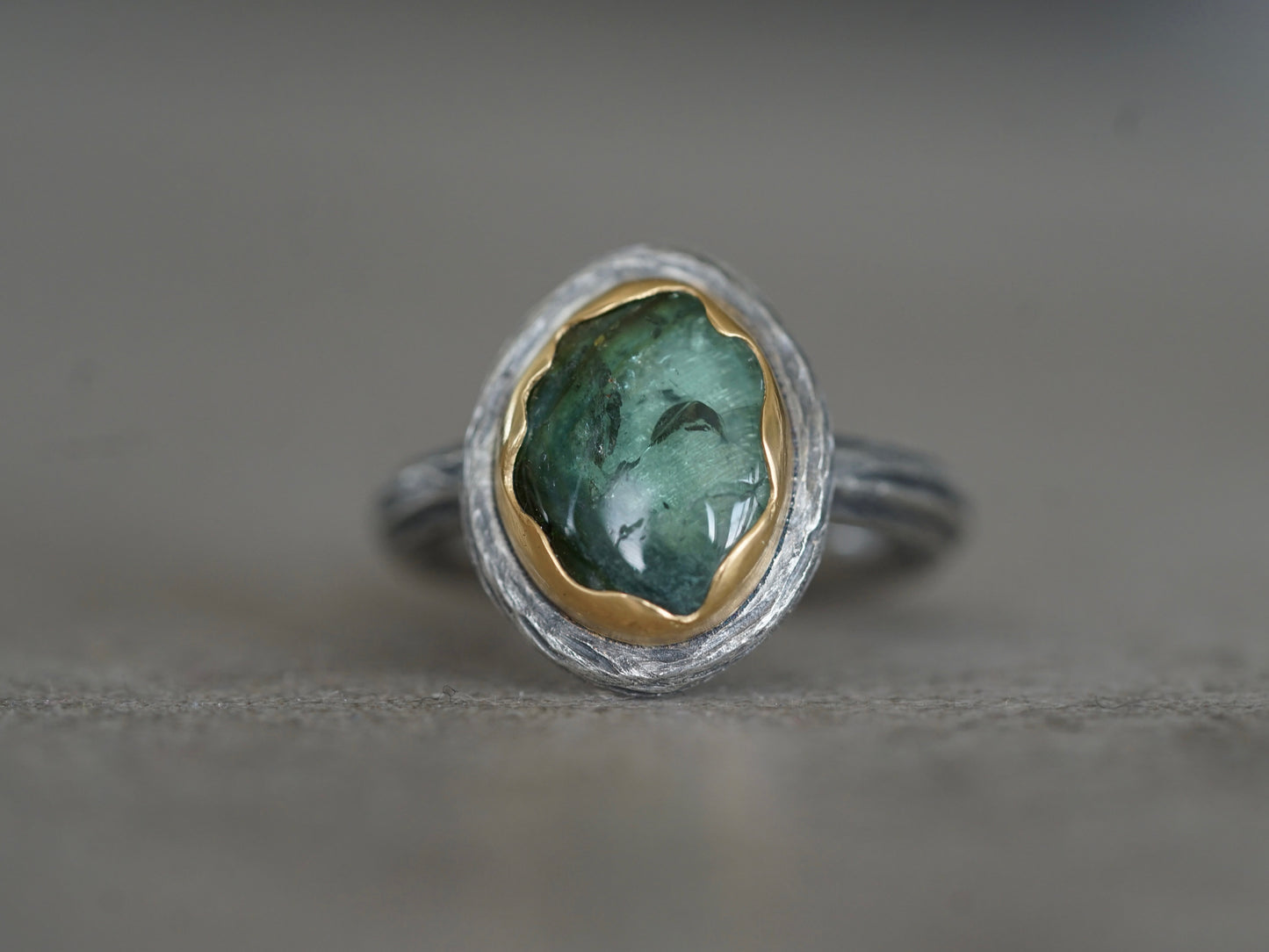 Green tourmaline ring, size 6.5