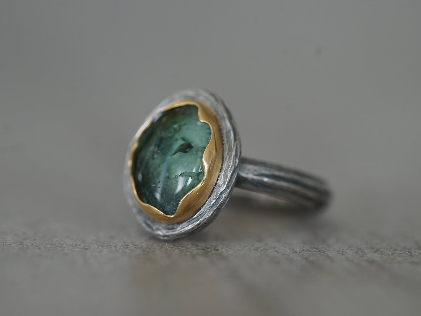 Green tourmaline ring, size 6.5