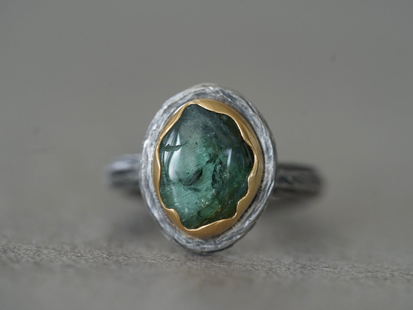 Green tourmaline ring, size 6.5