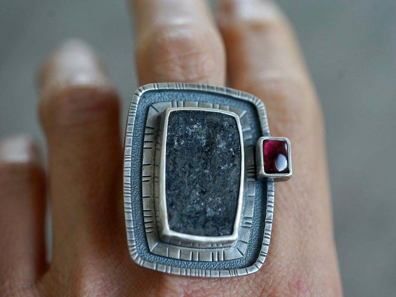 Large tourmaline statement ring, size 8